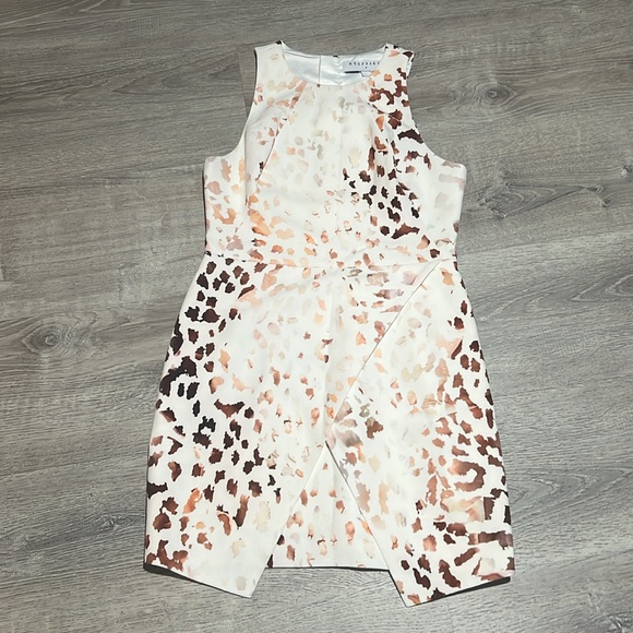 Keepsake Such Great Heights Brown and Ivory Print Dress - Picture 2 of 16